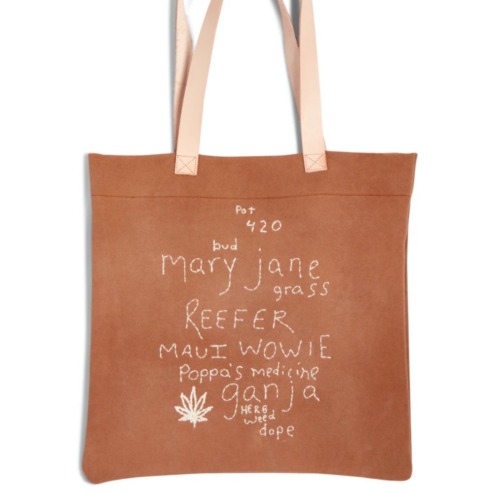 NWOT Stoned Immaculate X Jenean Jenean embroidered Dime Bag Tote